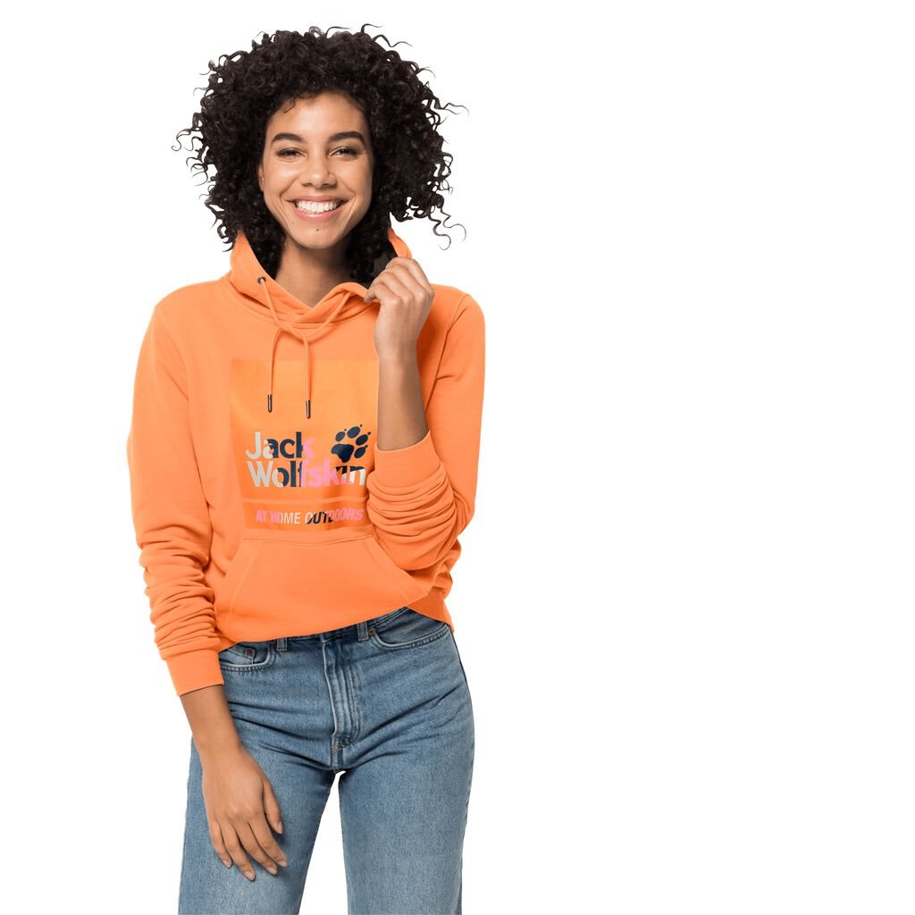 Jack Wolfskin 365 HIDEAWAY HOODY Haut Femme Orange - FYJTQKG-85